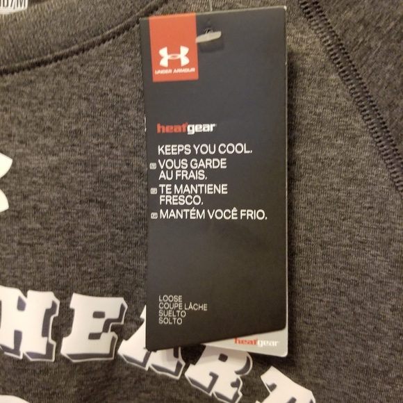 Sacred Heart Trojans Under Armour HeatGear Mens T Shirt Gray Loose Fit Medium - Picture 3 of 6
